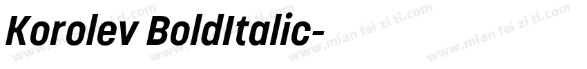 Korolev BoldItalic字体转换